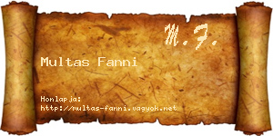 Multas Fanni névjegykártya